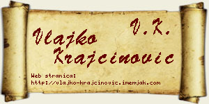 Vlajko Krajčinović vizit kartica